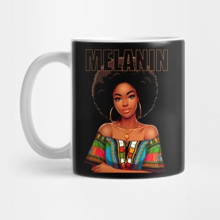 Melanin Afrocentric Black Pride Afro Queen Mug